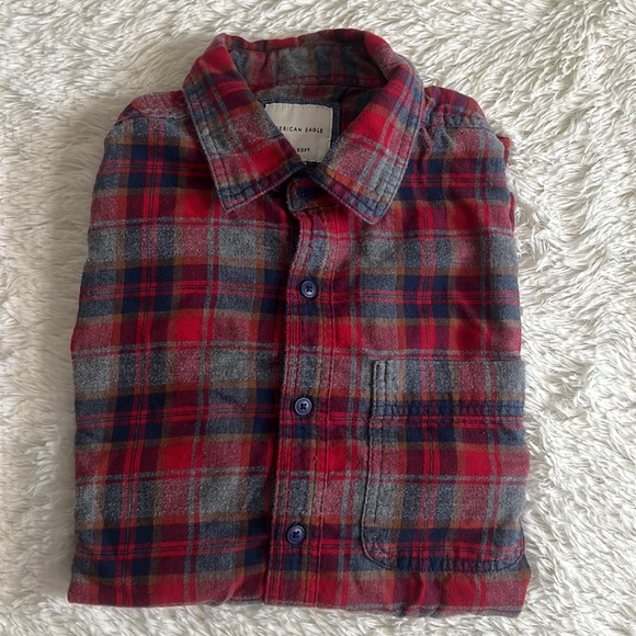 American Eagle Mens Shirt - AE Plaid Shirt - Super Soft - small |A10 - Picture 5 of 5